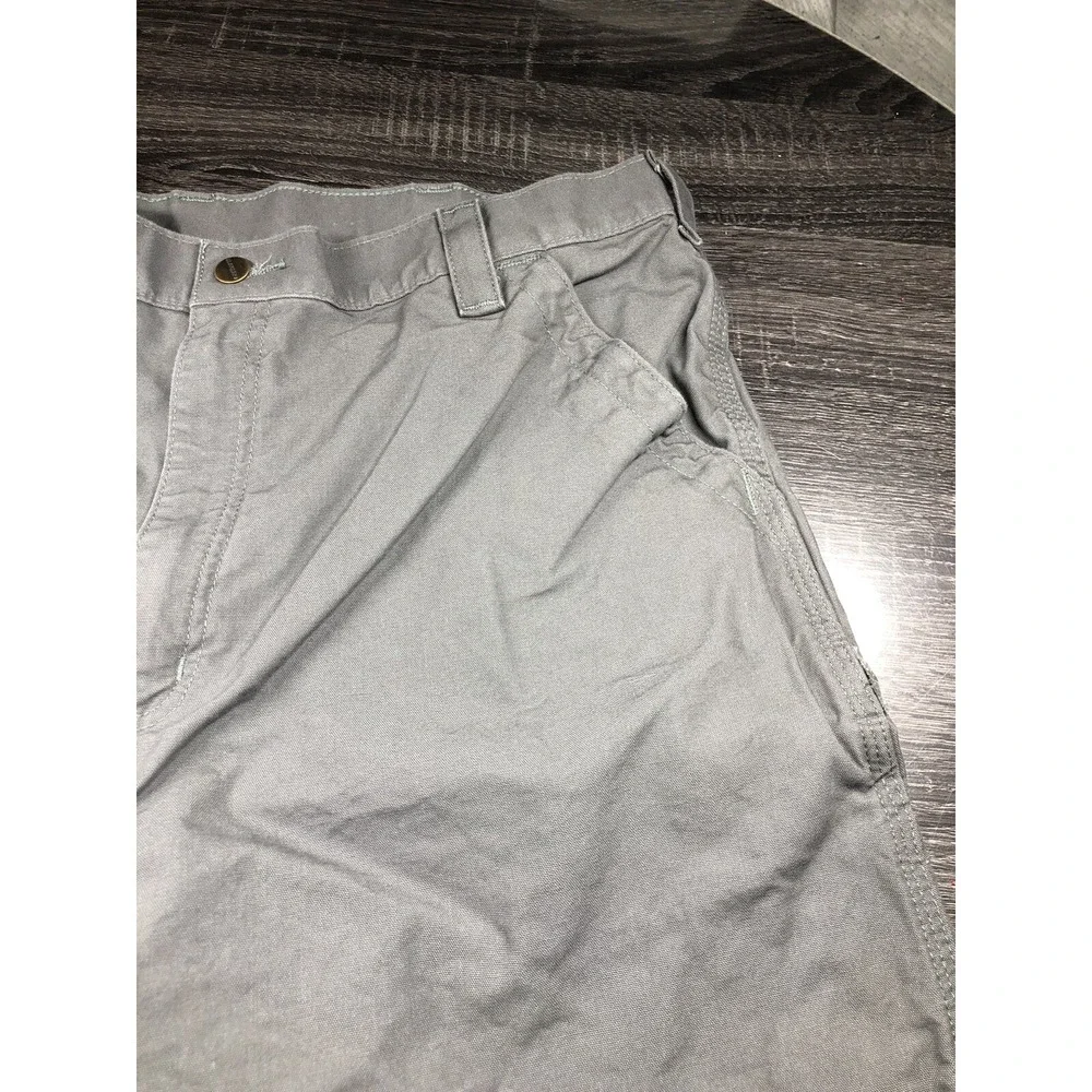 Carhartt Original Fit Shorts Mens 40x10 Gray Canvas Utility Workwear Rugged B147
